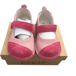 Pipit Flower Suede Baby Walker Shoes Purple Pink – EU 22 / US 6 (New in Box)